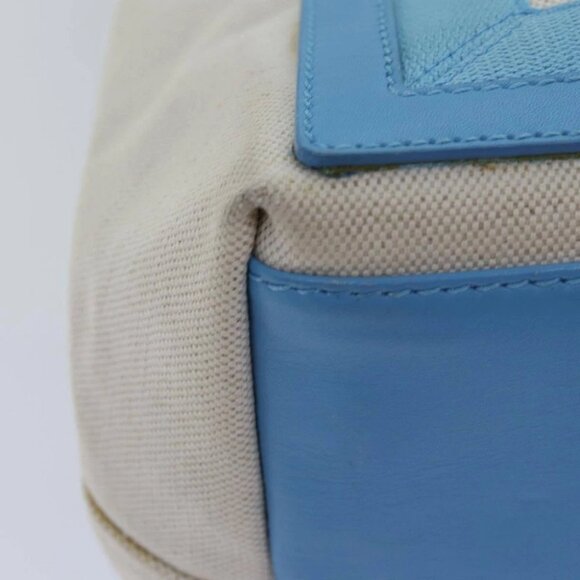 BALENCIAGA Navy Cabas S Hand Bag Canvas Blue Gray 339933 Auth ac3029V - Picture 6 of 16